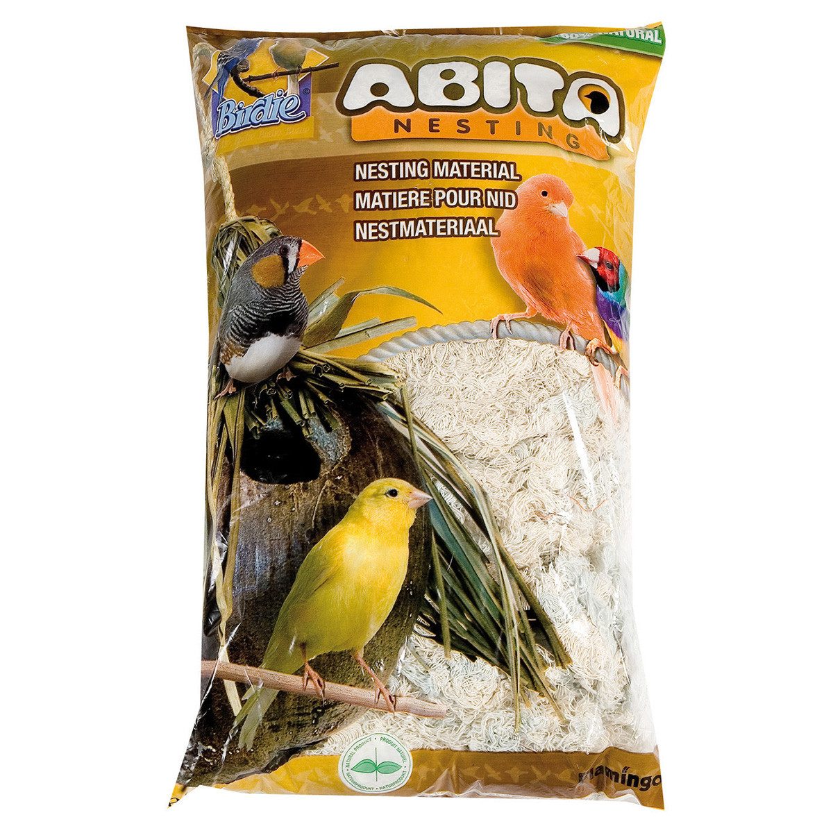 Flamingo Nistmaterial Nistfasern Abita Charpiefasern