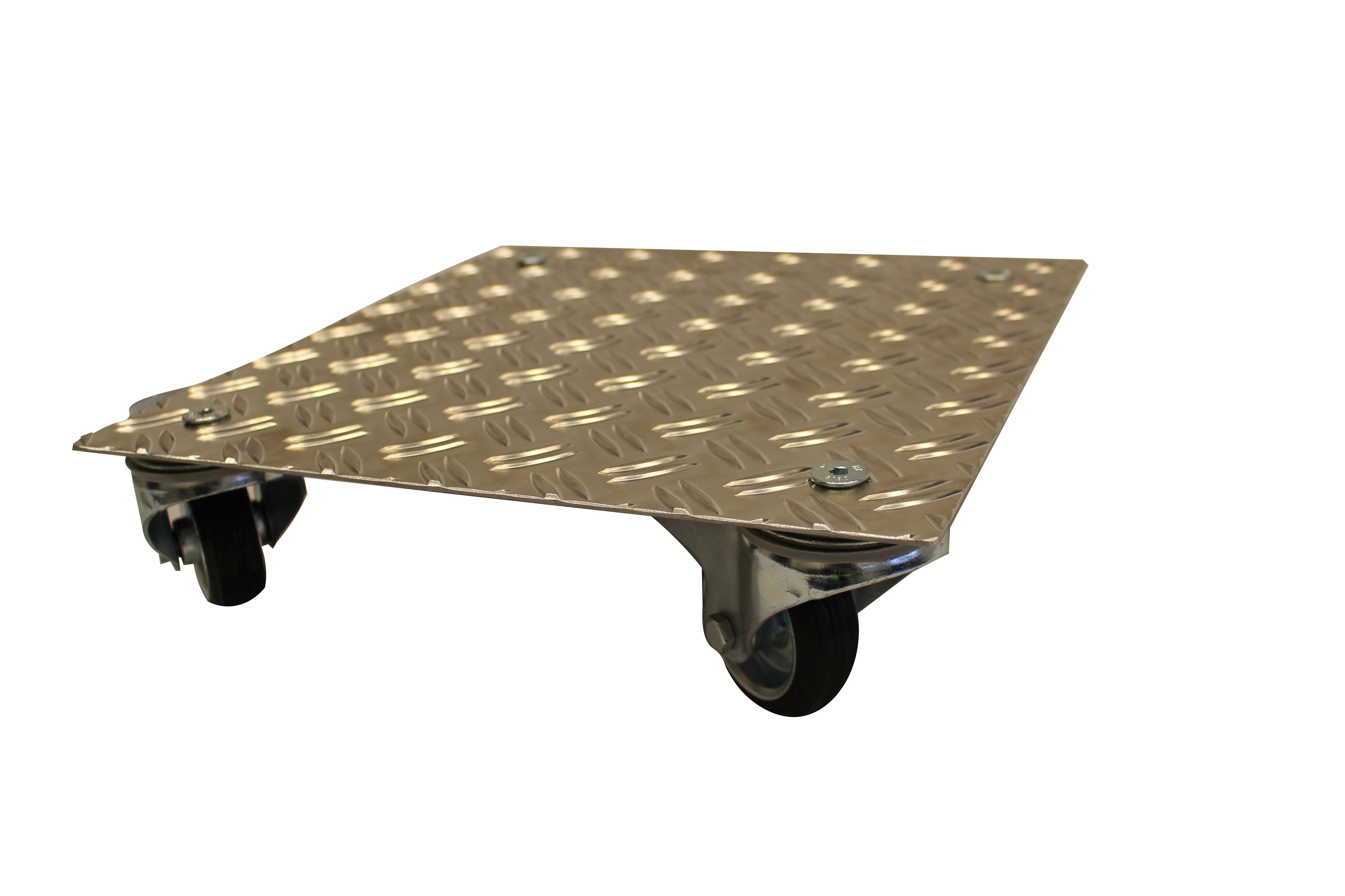 Schlögel Transportroller Transportroller Мебельroller Rollbrett Transportwagen bis 280kg, Trag-Platte aus Aluriffelblech sehr gute Korrosionsbeständigkeit