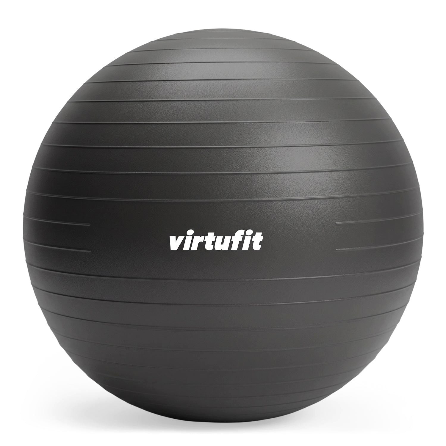 VirtuFit Gymnastikball VirtuFit Anti-Burst Fitnessball Pro mit Pumpe - Schwarz - 85 cm