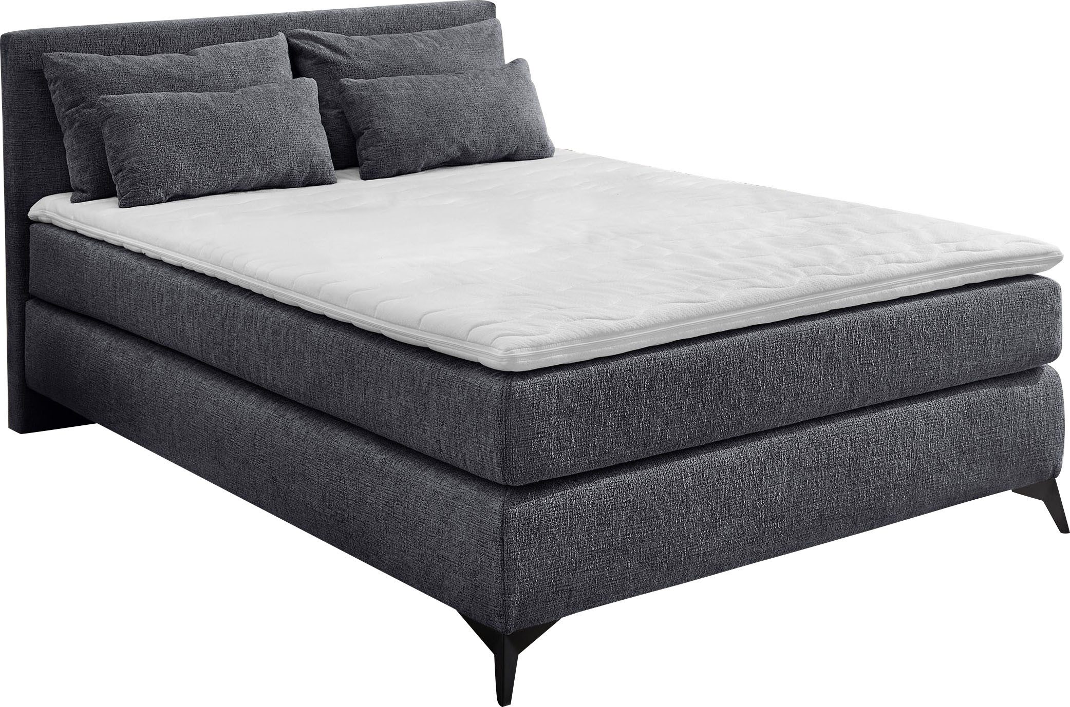 Jockenhöfer Gruppe Boxspringbett Paulina, inkl. Topper und Kissen, Härtegrade wählbar, 140x200 cm oder 180x200cm