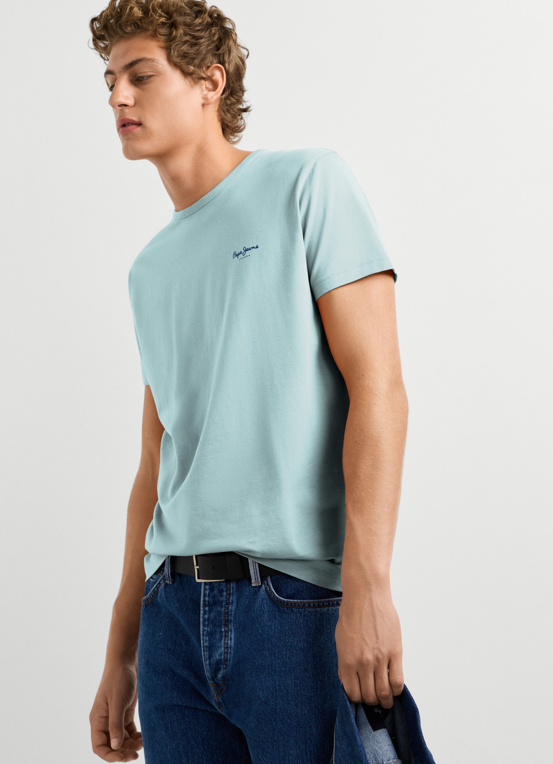 Pepe Jeans T-Shirt ORIGINAL BASIC 3N Rundhals mit kleinem Logodruck