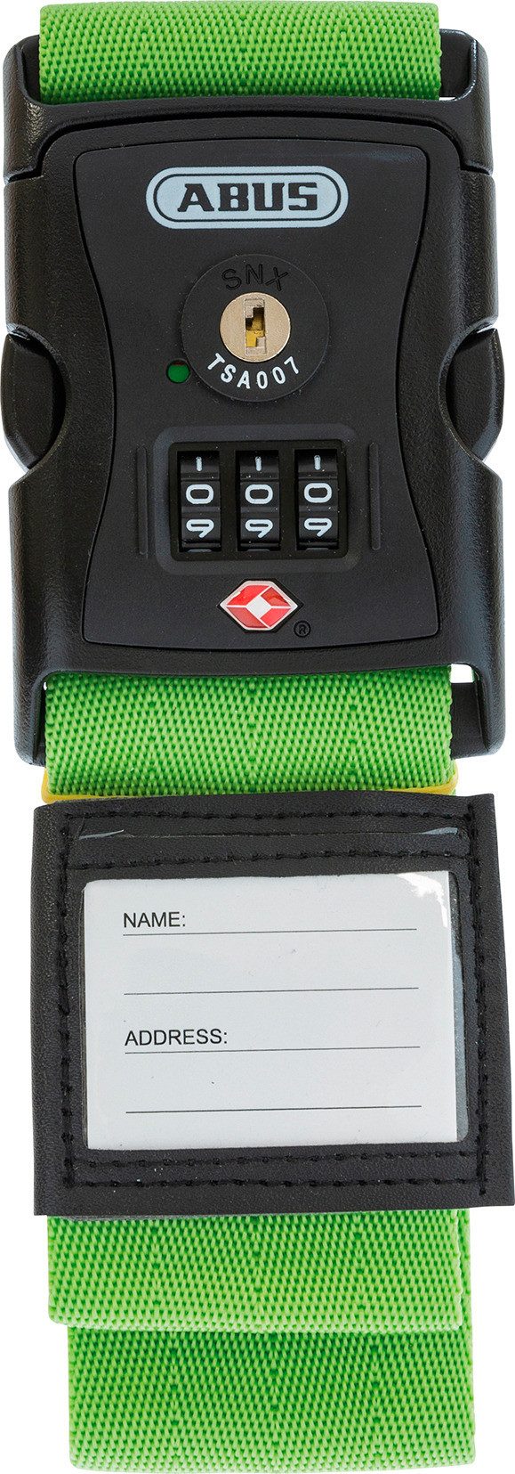 ABUS Koffergurt ABUS Kofferband-Schloss 620TSA für USA reisen - Zahlencode - 192cm