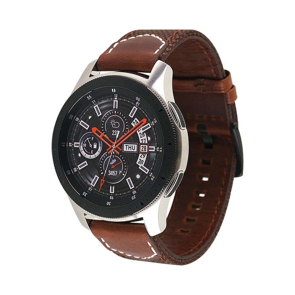 Samsung Smart BTTO 20/22/24mm, Watch 5 für Uhrenarmband Watch/Garmin/Fossil Galaxy Braun Uhrenarmband Farben Watch/Huawei Lederarmband Leder