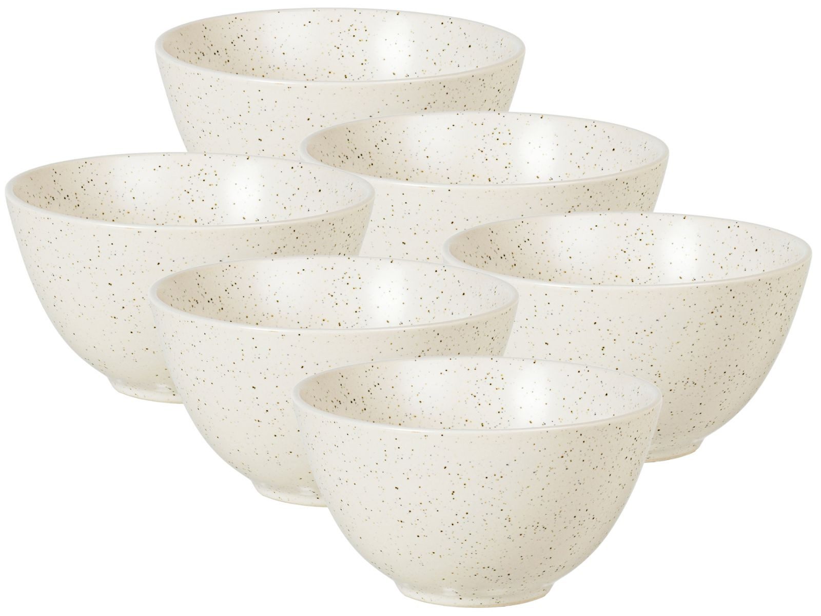 Broste Copenhagen Geschirr-Set NORDIC VANILLA Schale 15cm Set6, Steingut