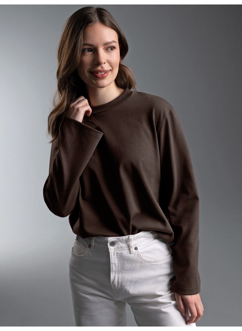 Trigema Longsleeve TRIGEMA Langarmshirt mit ausgestellten Ärmeln (1-tlg) – Bild 3 von 4