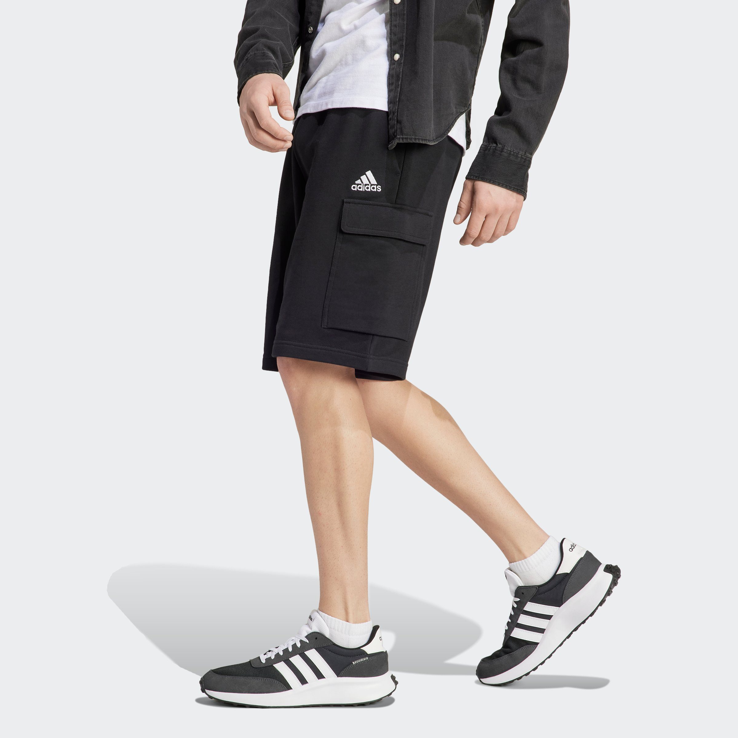 Shorts Black FRENCH adidas ESSENTIALS TERRY Sportswear CARGOSHORTS (1-tlg)