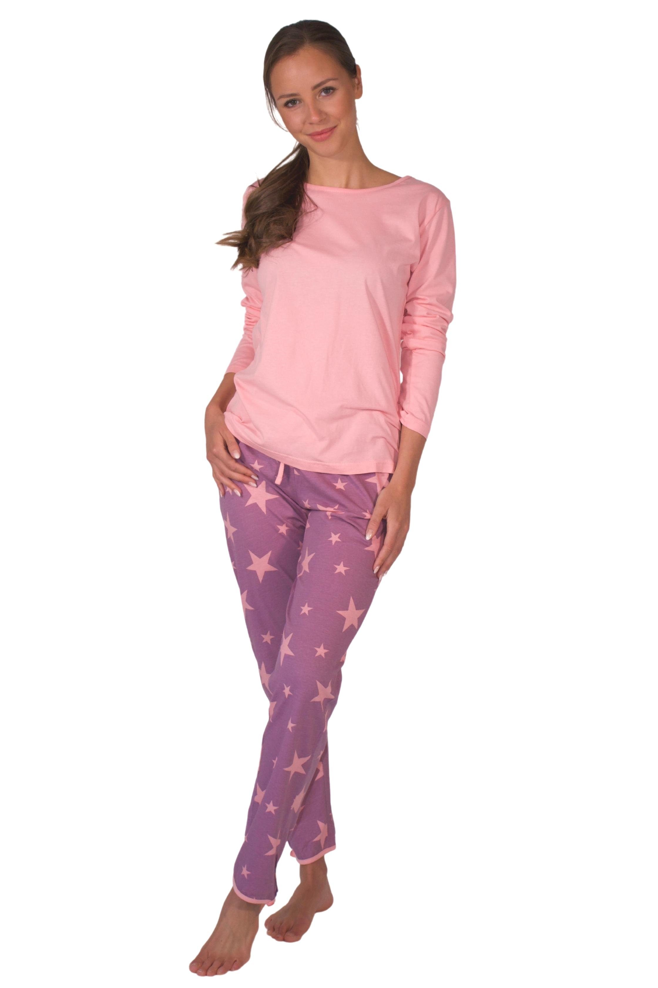 Consult-Tex Pyjama Damen Pyjama Schlafanzug (Spar-Set, reiner 1 Set) Baumwolle-Jersey aus SUN4 2 tlg