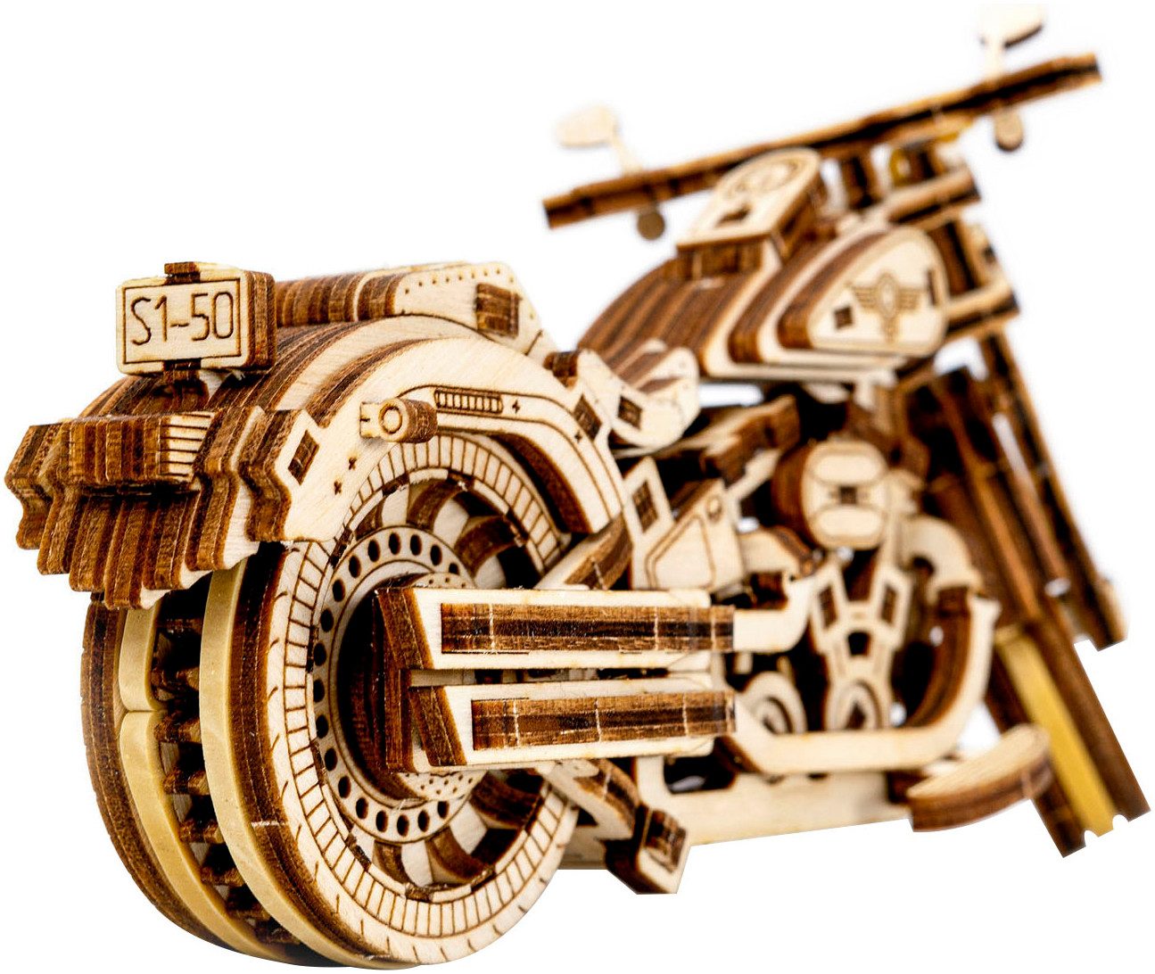 Revell® Modellbausatz Revell Tiny Adventures, Cruiser V-Twin, Motorrad-Bausatz aus Holz, Maßstab 1:13, Made in Europe, FSC® - schützt Wald