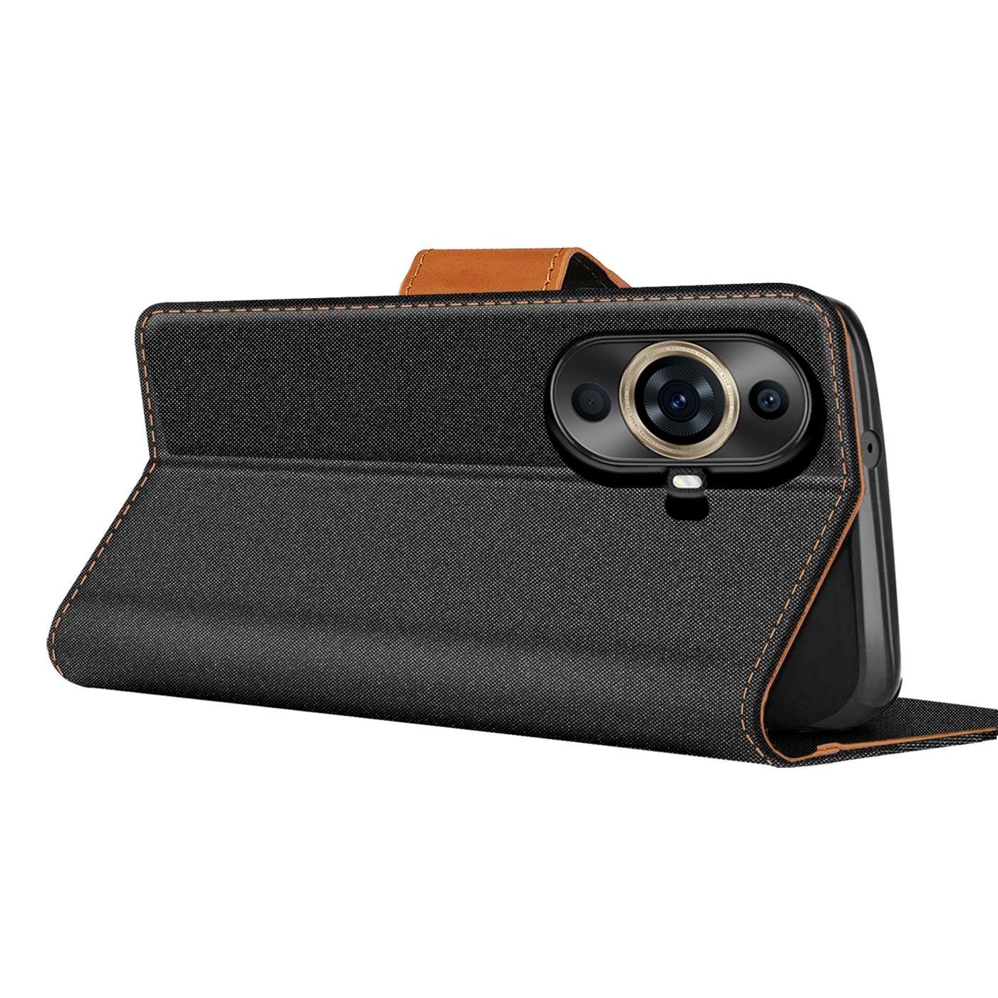 CoolGadget Handyhülle Denim Schutzhülle Flip Case für Huawei Nova 11 Pro 6,78 Zoll, Book Cover Handy Tasche Jeans Hülle für Nova 11 Pro Klapphülle