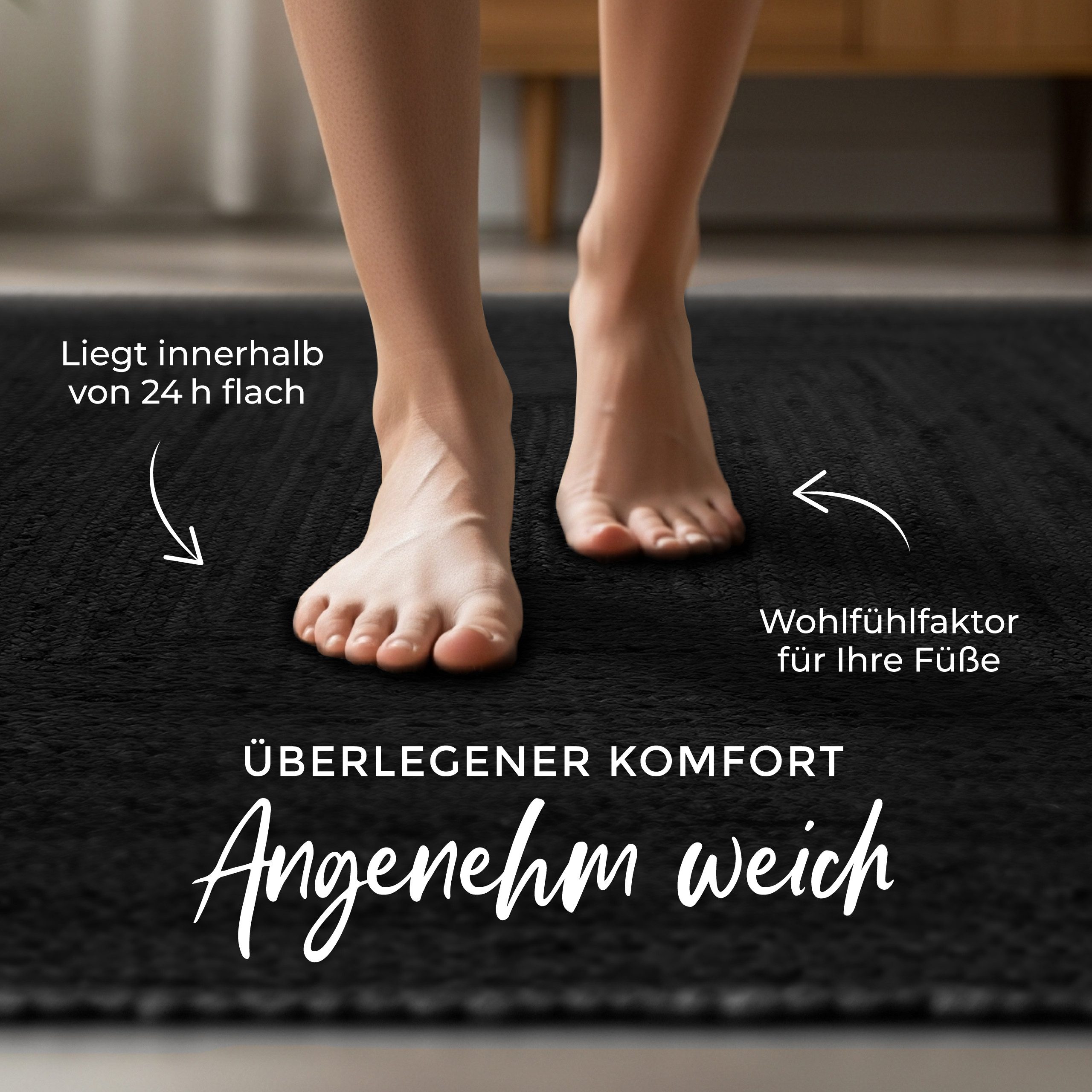 carpetfine Teppich Nele Juteteppich Naturfaser, rechteckig, Höhe: 6 mm, geflochtener Wendeteppich aus 100% Jute, quadratisch und als Läufer