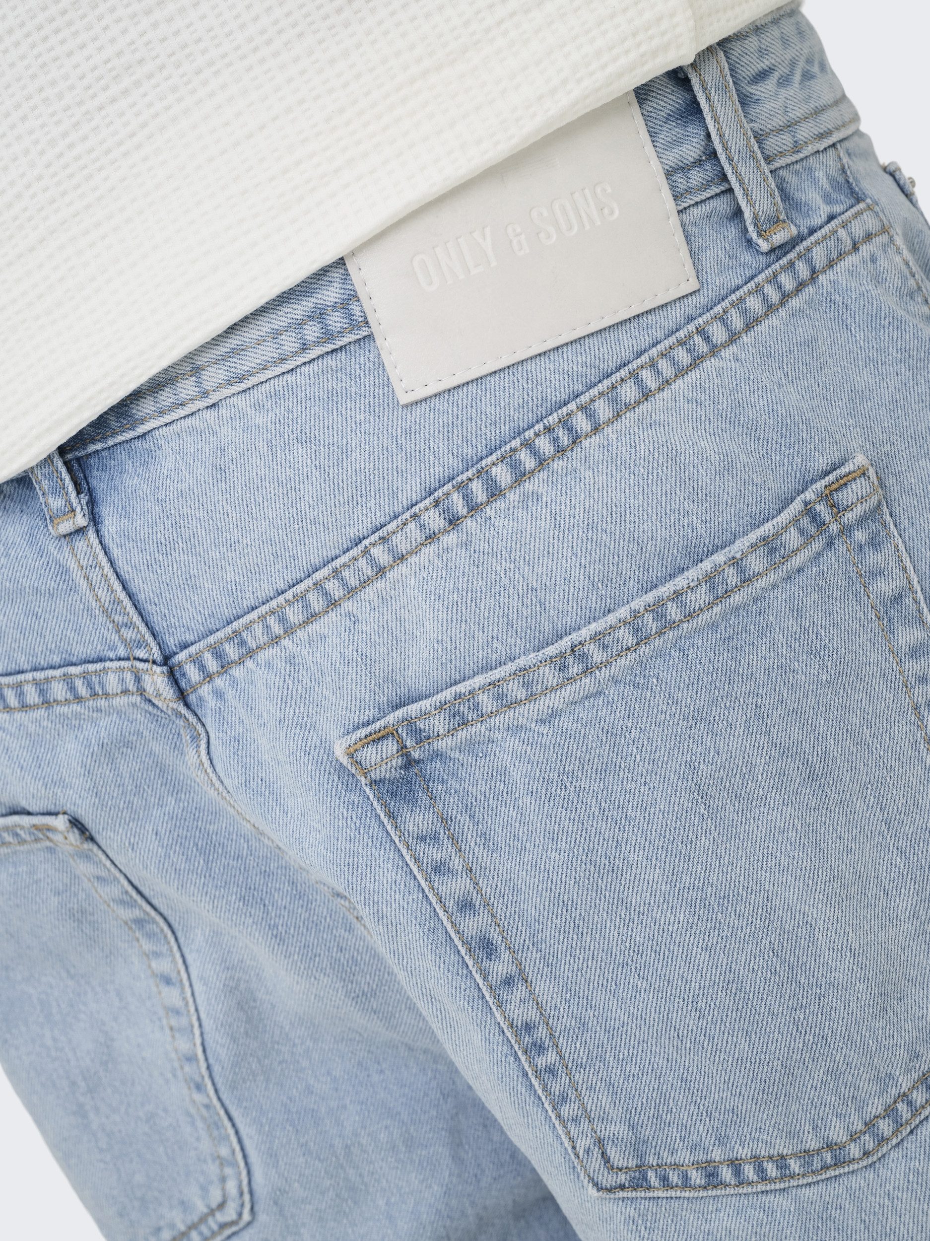 pieces Jeansshorts – Herren Jeansshorts mit Knopfleiste im Denim Look