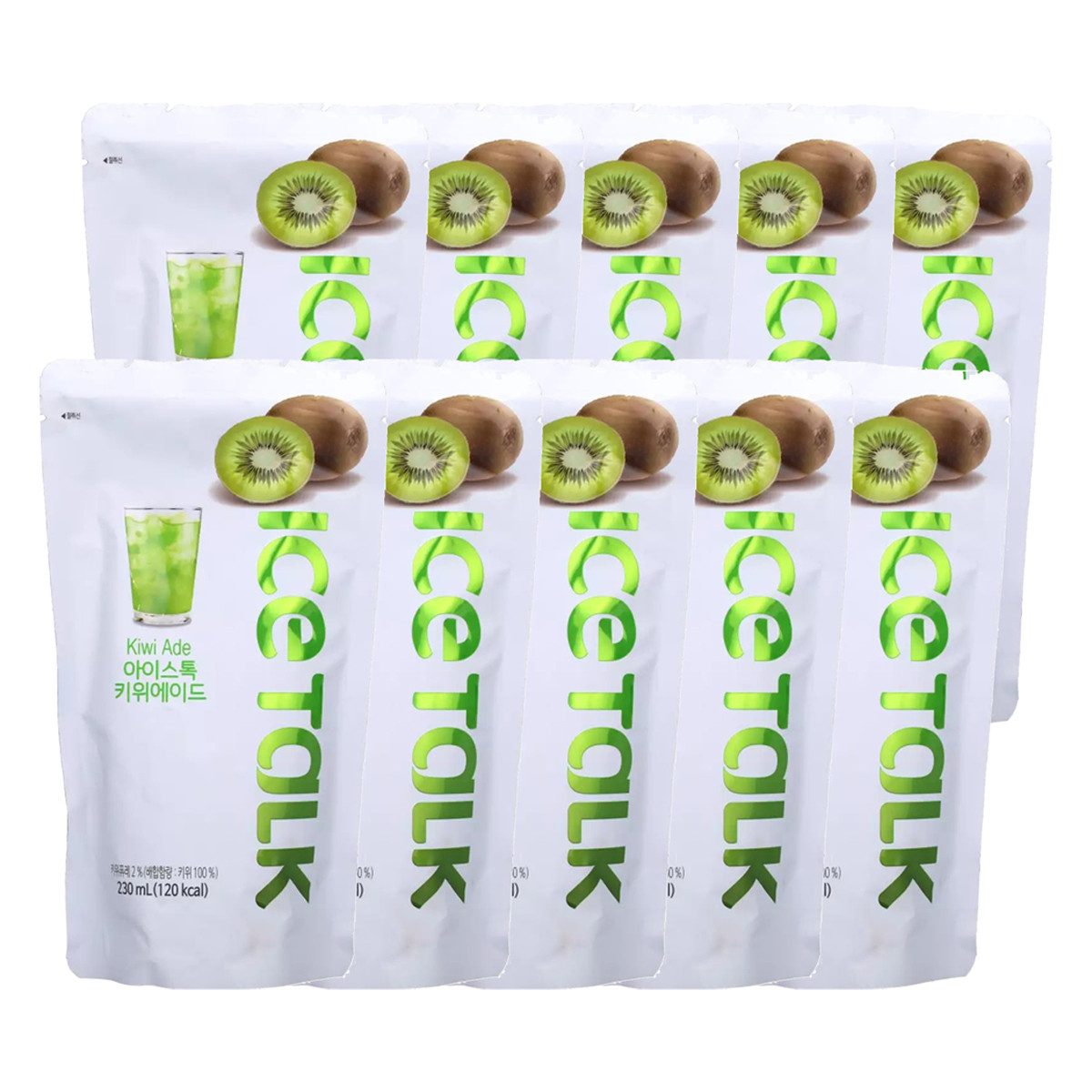 ICE TALK Softgetränk, Ice Talk Kiwi Limonade mit süß säuerlichem Geschmack 230ml 10er Pack
