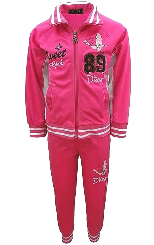 Trainingsanzug Mädchen Fashion Trainingsanzug, Girls Pink MF11 Fitness, Freizeitanzug,