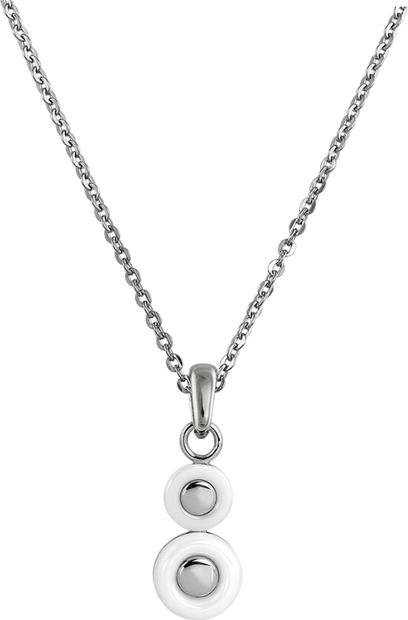 Edelstahlkette Amello Circle Halskette silber weiß
