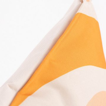 SCHÖNER LEBEN. Dekokissen Outdoor Kissen Formen abstrakt creme rot orange blau 45x45cm
