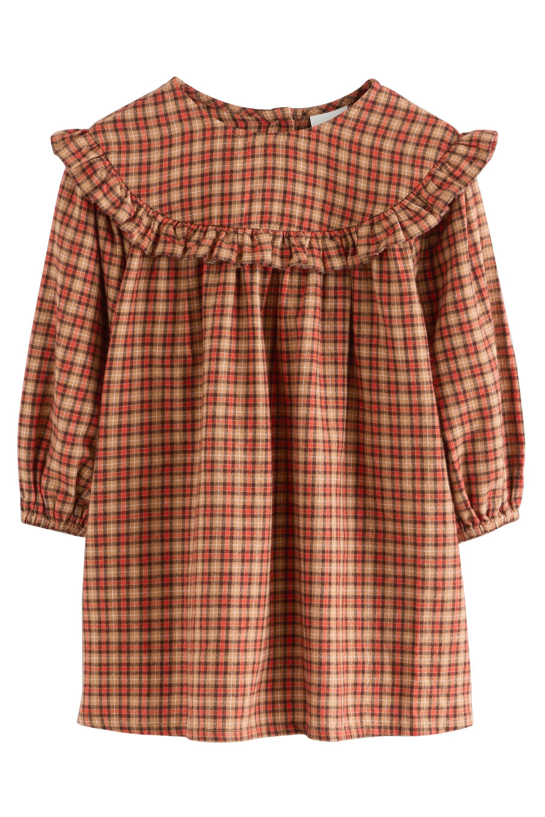 Next Blusenkleid Langärmeliges Kleid mit Rüschen günstig online kaufen