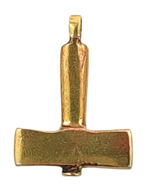 Kiss of Leather Kettenanhänger schlichter Thorshammer aus Bronze Anhänger Thorhammer Thor Hammer Mjolnir Nr.146