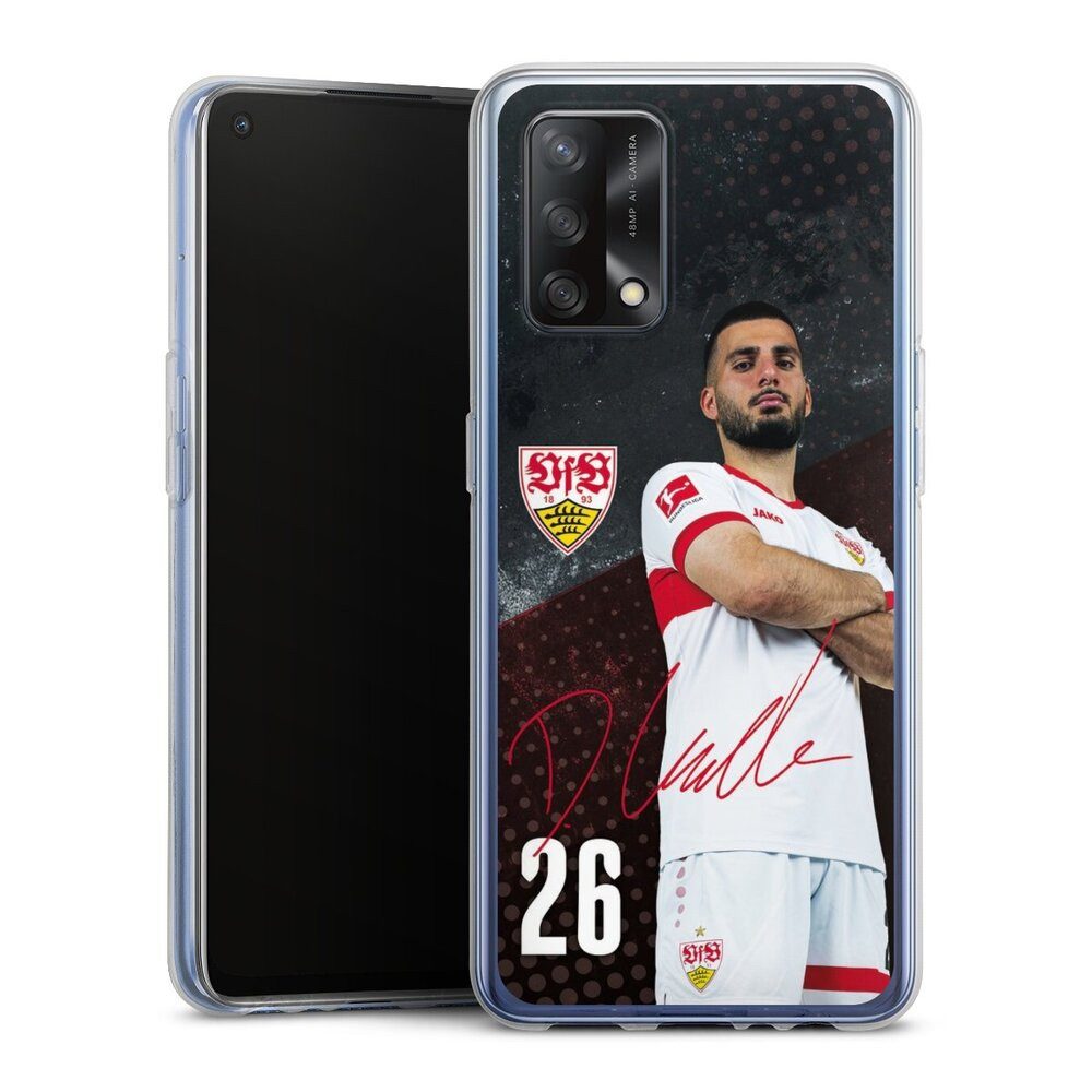 DeinDesign Handyhülle VfB Stuttgart Deniz Undav Offizielles Lizenzprodukt Deniz Undav 24/25, Oppo A74 Silikon Hülle Bumper Case Handy Schutzhülle Smartphone Cover
