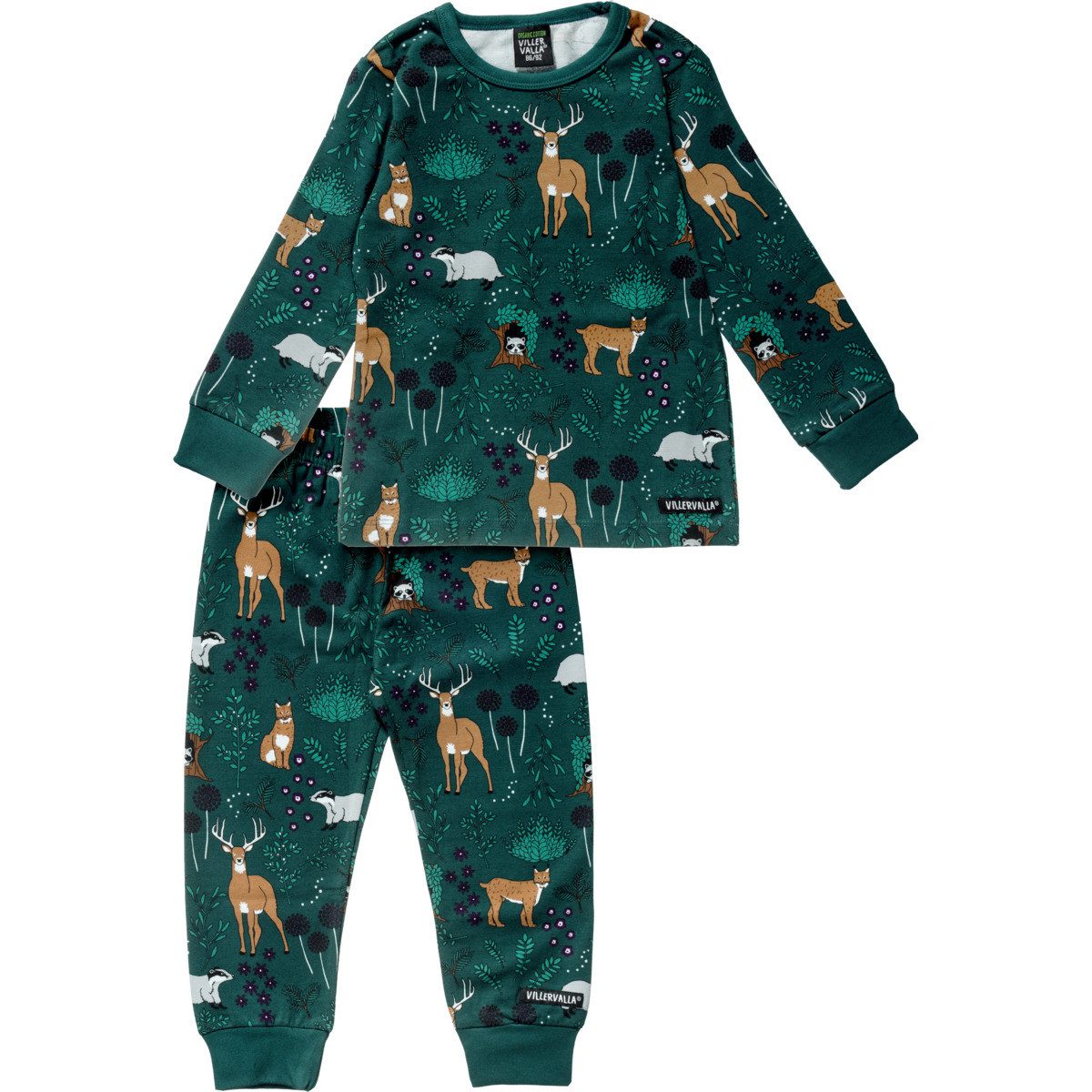 Villervalla Pyjama Winter Forest Unisex Kinder Pyjama, Schlafanzug, Nachtwäsche, Kinderset, Kinderzweiteiler