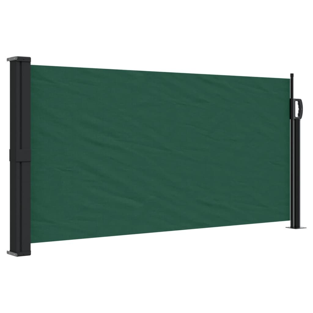 vidaXL Seitenmarkise 100 x 500 cm Seitenmarkise Ausziehbar Dunkelgrün 100x500 cm