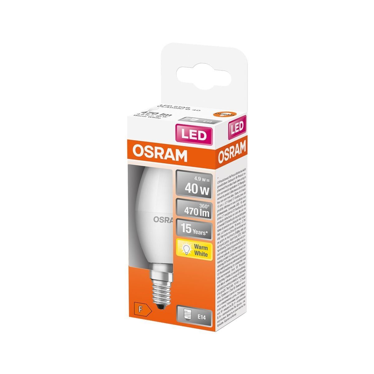 Osram LED-Leuchtmittel Star Classic White, E14, W 5,5 Warm B