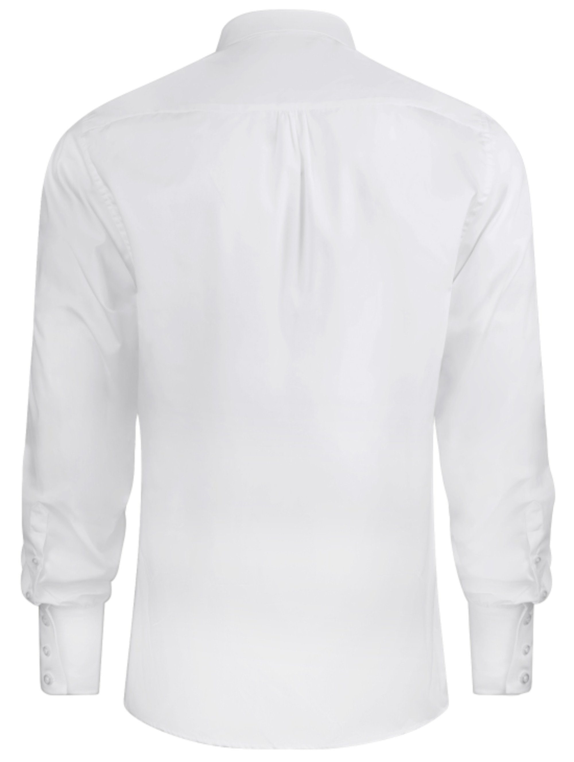 Huber Hemden Langarmhemd HU-0091 Rüschen im Vorderteil, Regular / Comfort Fit-bequeme weite Form