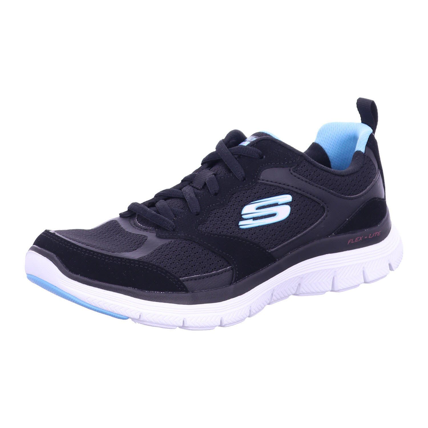Skechers FLEX APPEAL 4.0 - black/blue ACTIVE (2-tlg) Sneaker FLOW