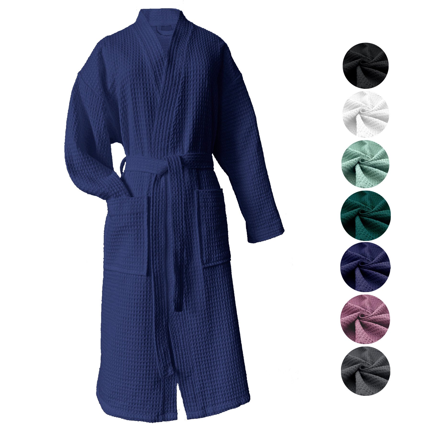 heimtexland Bademantel Reisebademantel Saunamantel Waffelpique Bademantel, günstig online kaufen