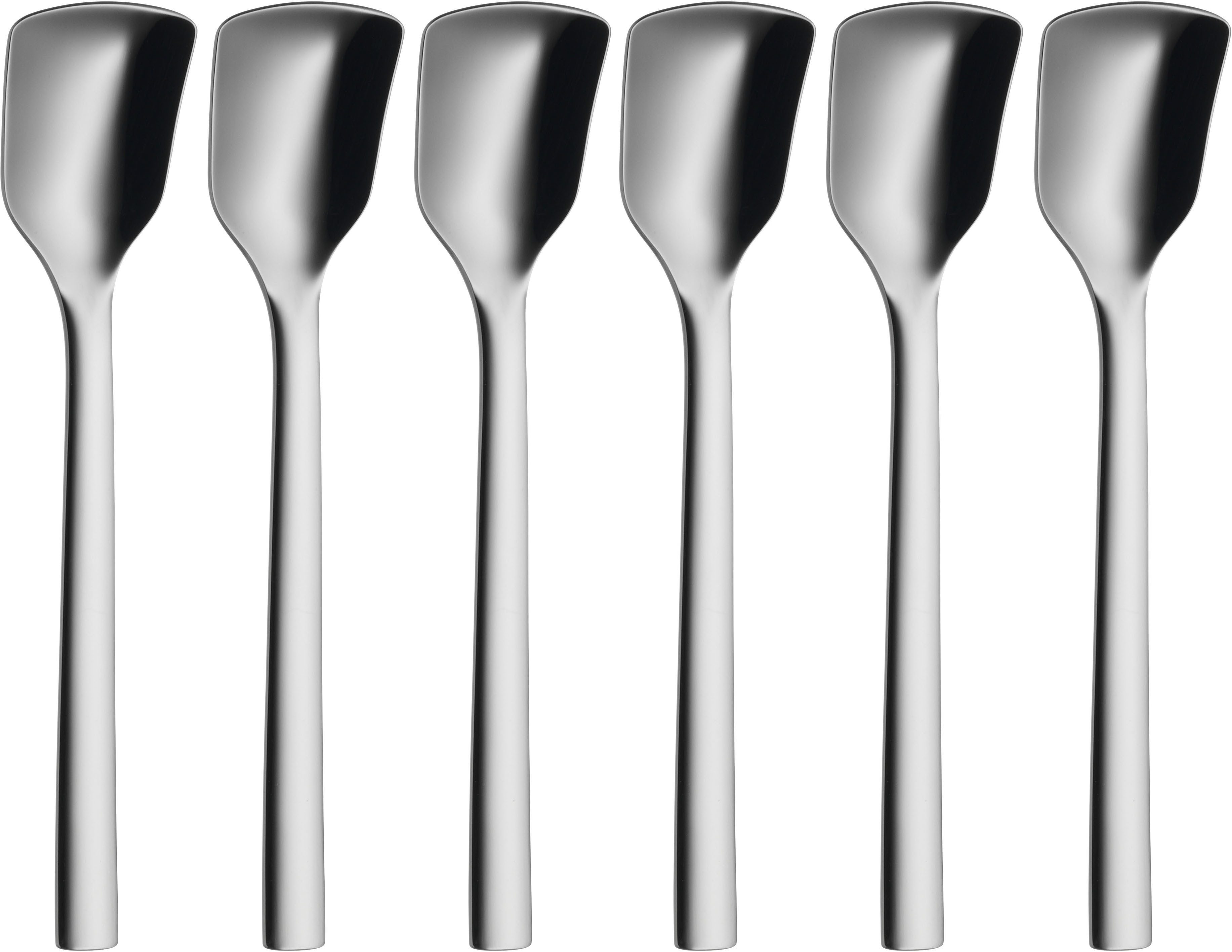 WMF Ложки для мороженого Nuova (6 Stück), 6-tlg., 14 cm, Cromargan Edelstahl rostfrei 18/10, Geschenkverpackung