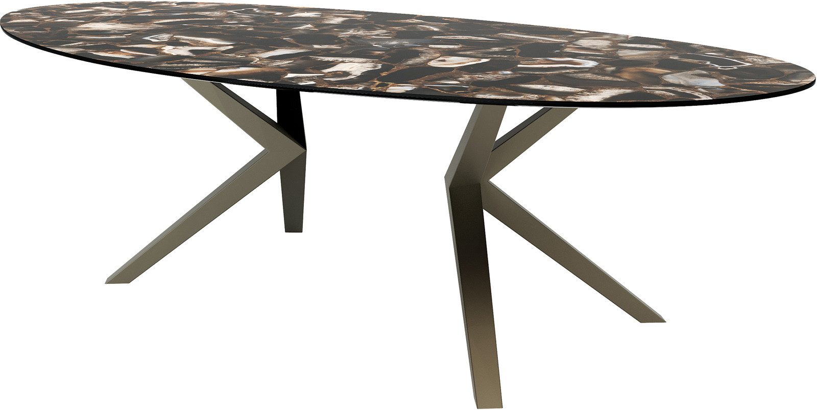 DELIFE Esstisch Edge, Oval Keramik Iris günstig online kaufen