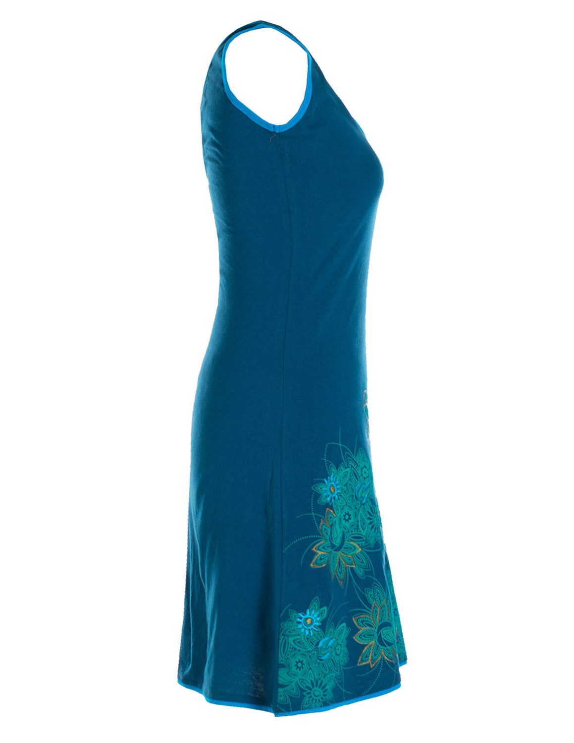 Vishes Tunikakleid Damen Longshirt-Kleid Sommer Mini-Kleid Tunika-Kleid Shirtkleid Boho, Goa, Hippie Style