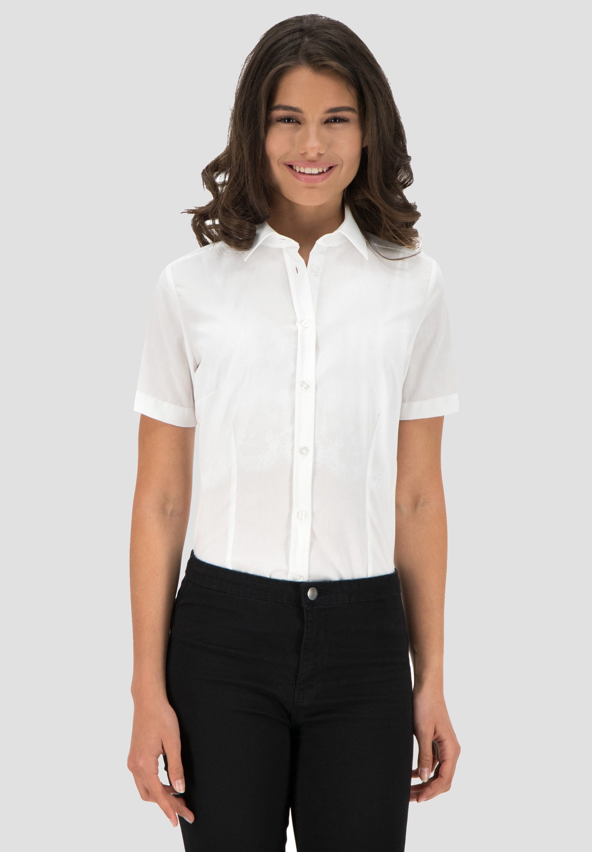 moderner Petermann Flanellbluse Fit-Passform in Sofia Slim