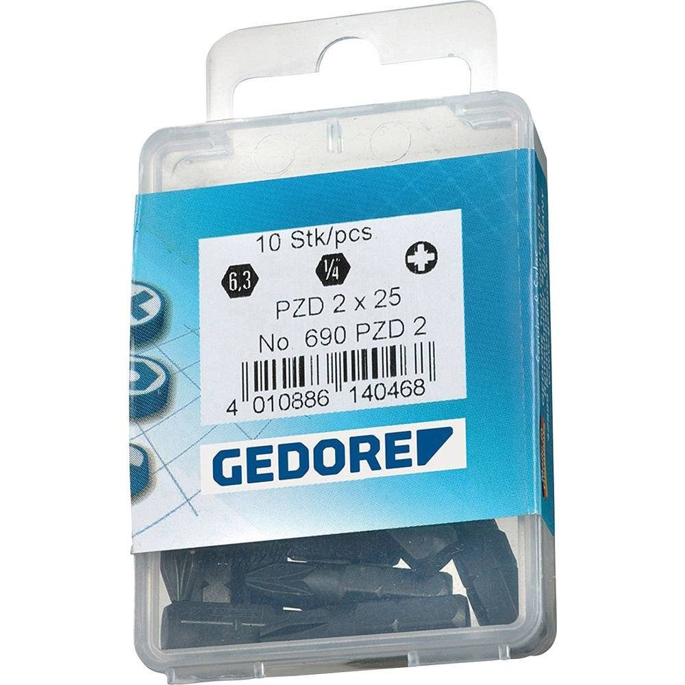 Gedore Sechskant-Bit Schraubendreherbit 1/4″, Vorteilspack 10-tlg