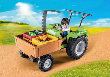 Playmobil® Konstruktions-Spielset Traktor mit Hänger (71249), Country, teilweise aus recyceltem Material; Made in Germany