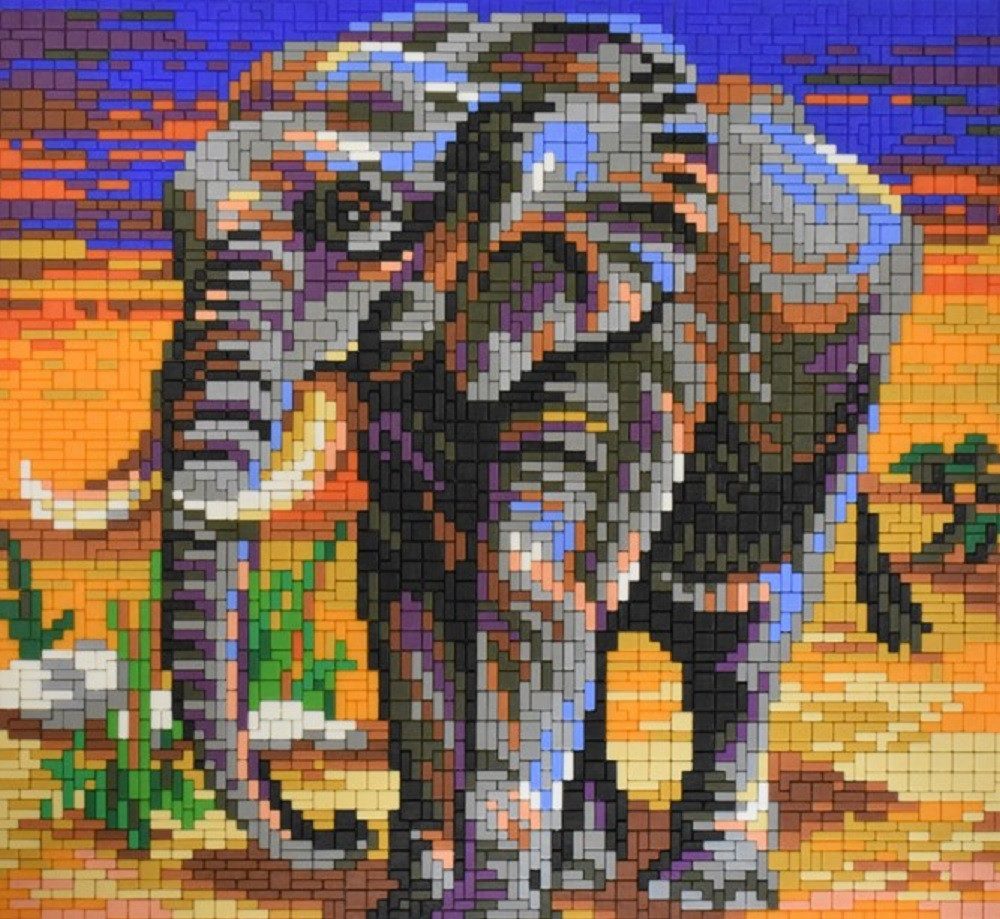 Stick it Steckpuzzle Elefant, 5000 Puzzleteile, Bildgröße 40 x 40 cm günstig online kaufen