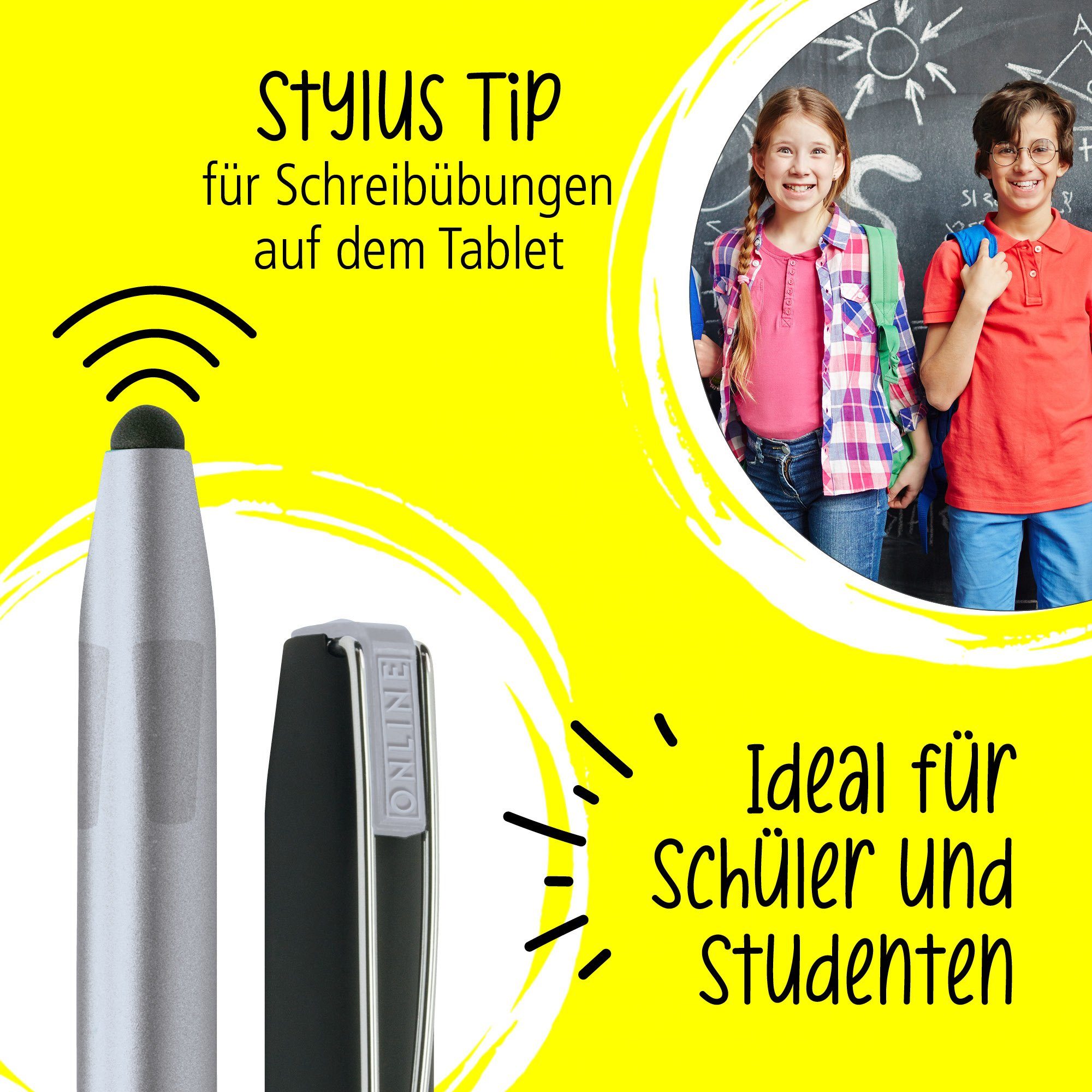 Füller Silber für Plus, Schule, ergonomisch, Switch ideal die mit Pen Stylus-Tip Online