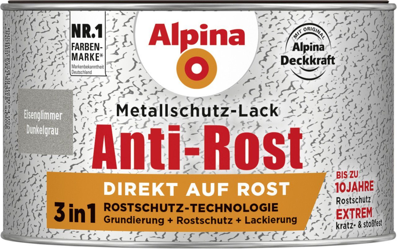 ml Metallschutzlack Metallschutz-Lack Eisenglimmer Alpina Alpina 300
