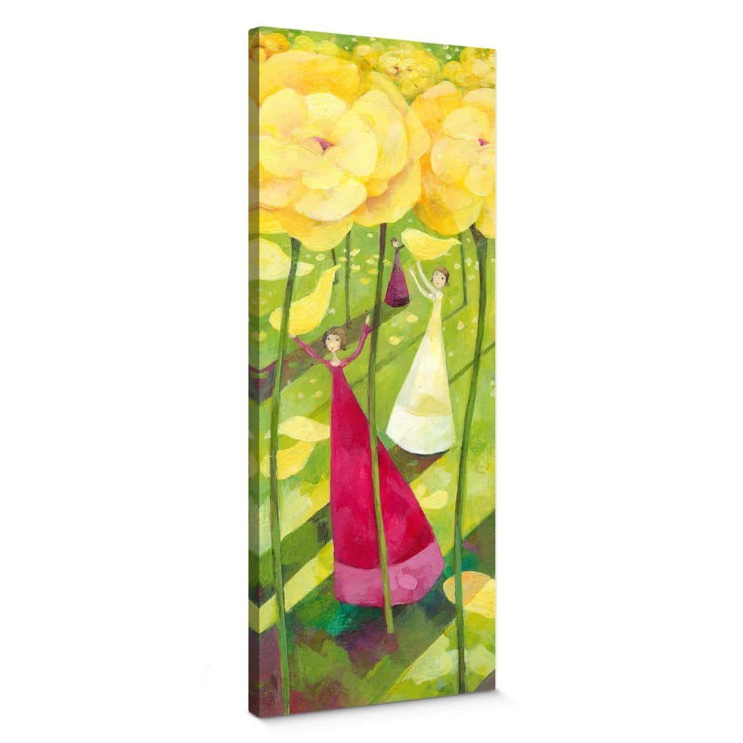 K&L Wall Art Leinwandbild »Leinwandbild handgefertigt Kinderzimmer Märchen  Blanz Sommer Blüten Blumenwiese«, Leinwand auf Holz Bilderrahmen online  kaufen | OTTO