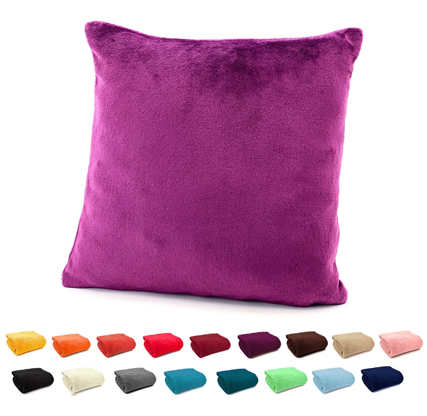 heimtexland Декоративные подушки Flanell Soft Kuschelkissen Plüsch Подушкиbezug, super weich und flauschig, Всеrgiker geeignet, atmungsaktiv