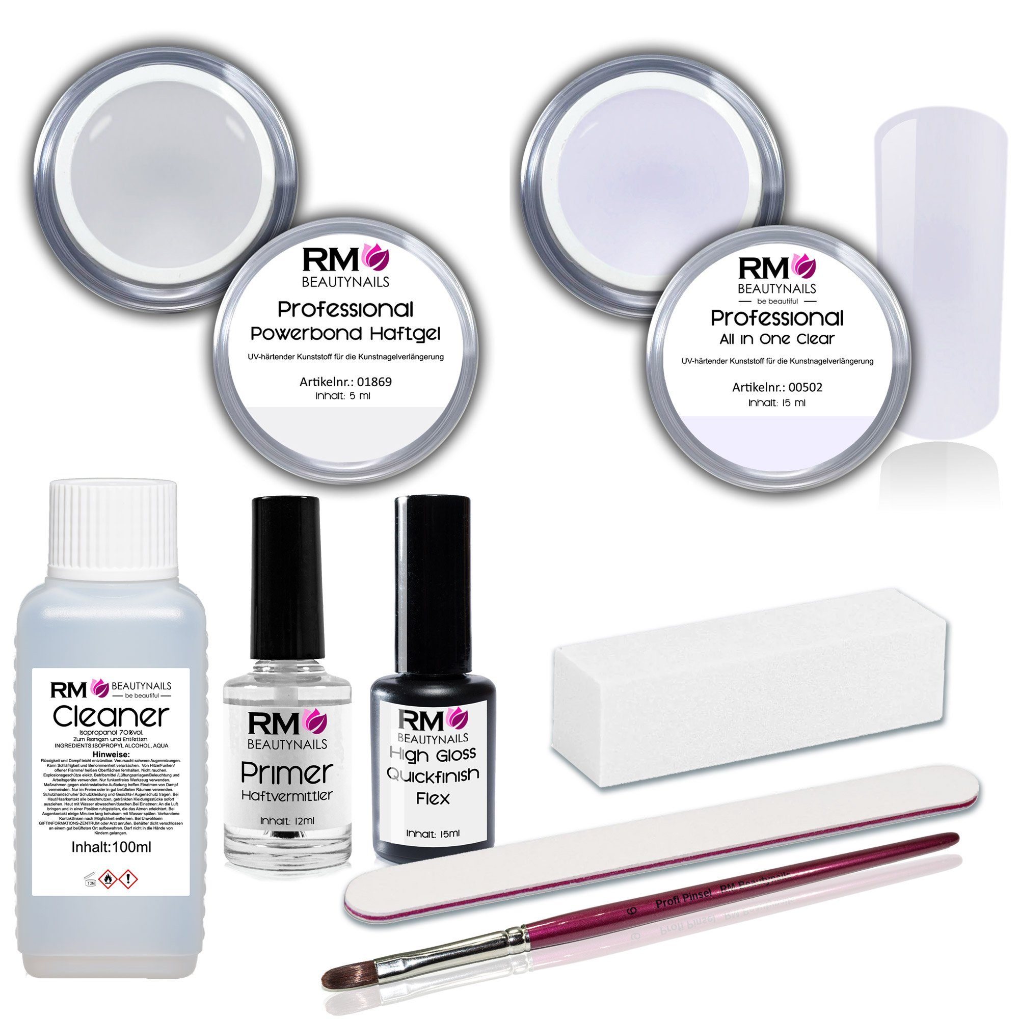 Kunstfingernägel Premium UV Led Gel Set Nagelset Starterset Fingernagelset