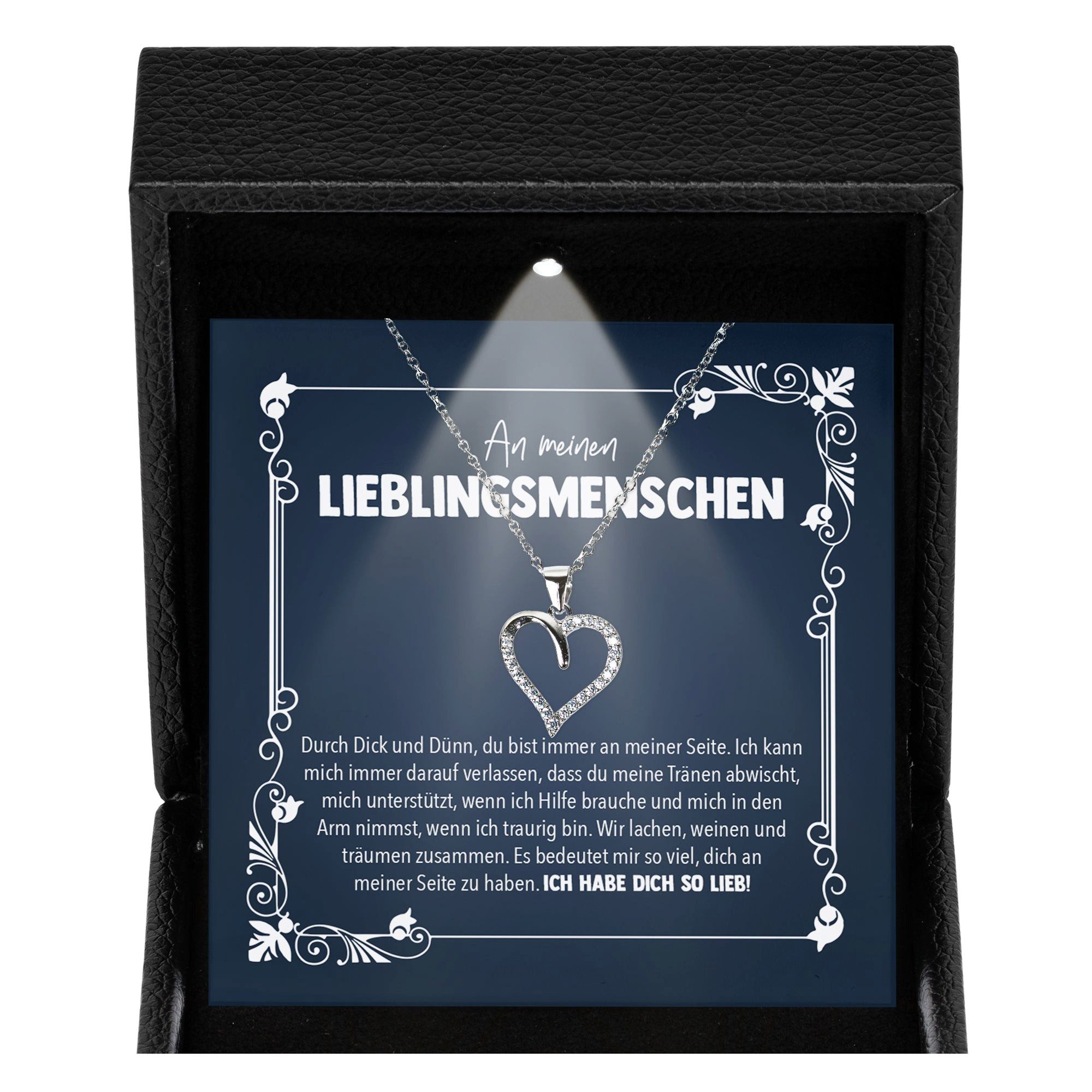 22Feels Schmuckset Freundschaftskette Geschenk Lieblingsmensch Beste Freundin Bestie (Geschenkset), Silber 925/000, Geschenkset Made In Germany, Premium Licht Etui