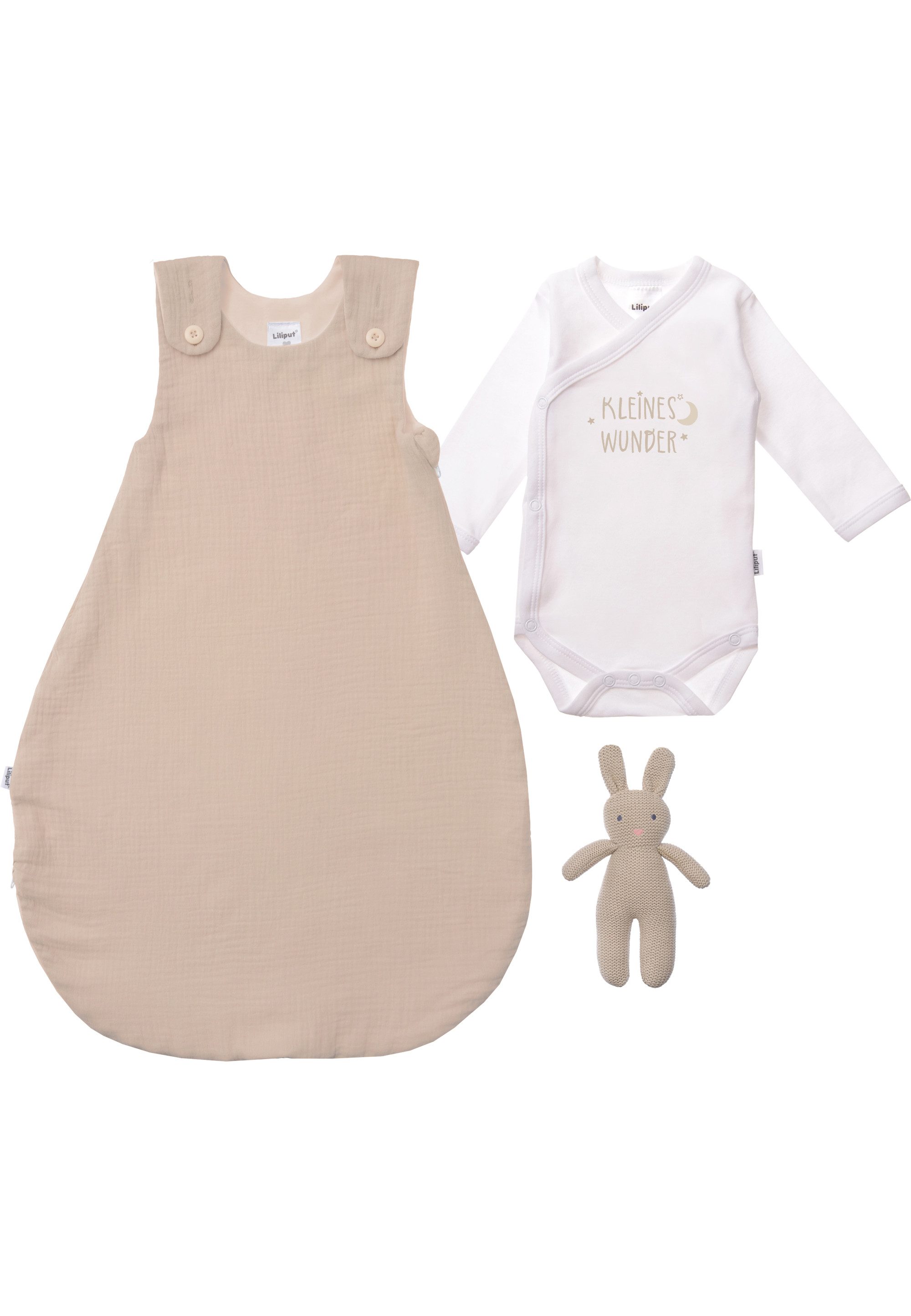 Liliput Erstausstattungspaket Kleines Wunder 3er-Pack mit hochwertigem Musselinschlafsack