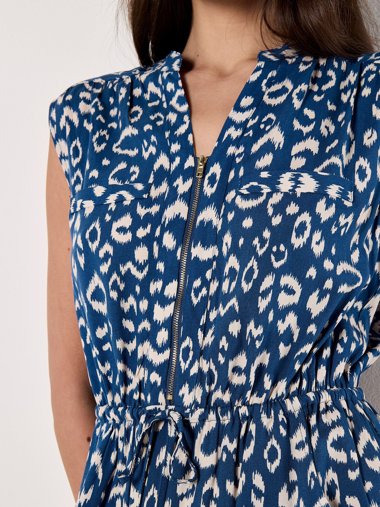 Apricot Druckkleid Midikleid (2-tlg., mit Kordel) mit Animal-Print