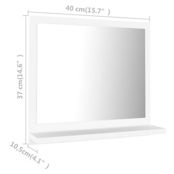 DOTMALL Badspiegel Badspiegel Weiß 40x10,5x37 cm Holzwerkstoff