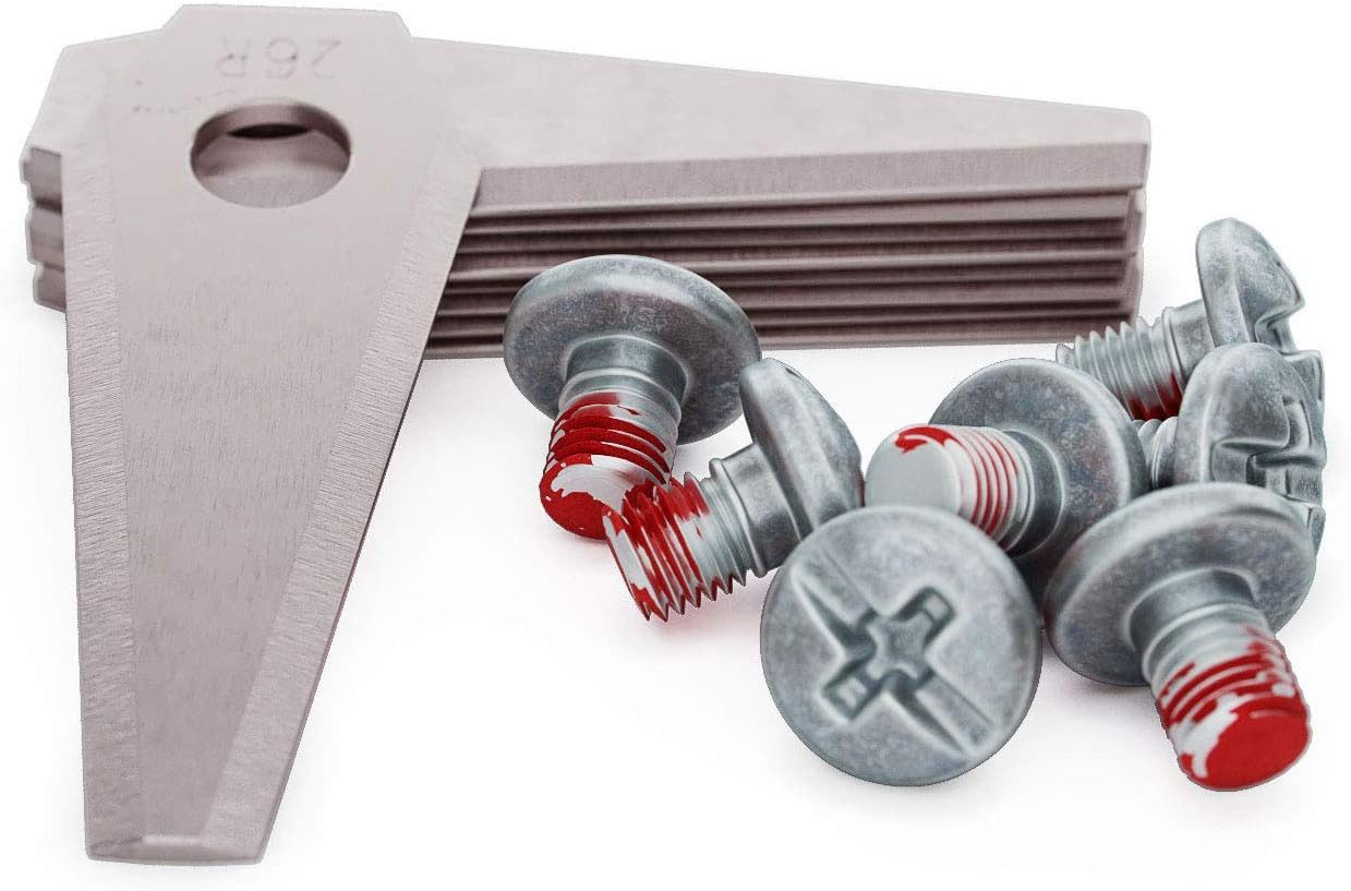 MOWHOUSE Mährobotermesser Messerklinge Ersatzmesser für Bosch Indego Mähroboter (Edelstahl) (9-St), sehr scharf silberfarben