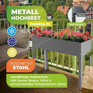 Bio Green Hochbeet Hochbeet "Freising L" aus verzinktem Metall B 100 x T 30 x H 80 cm