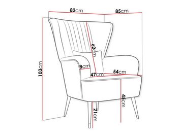 MIRJAN24 Sessel Manidi, Fernsehsessel, Polstersessel, Armsessel, Relaxsessel