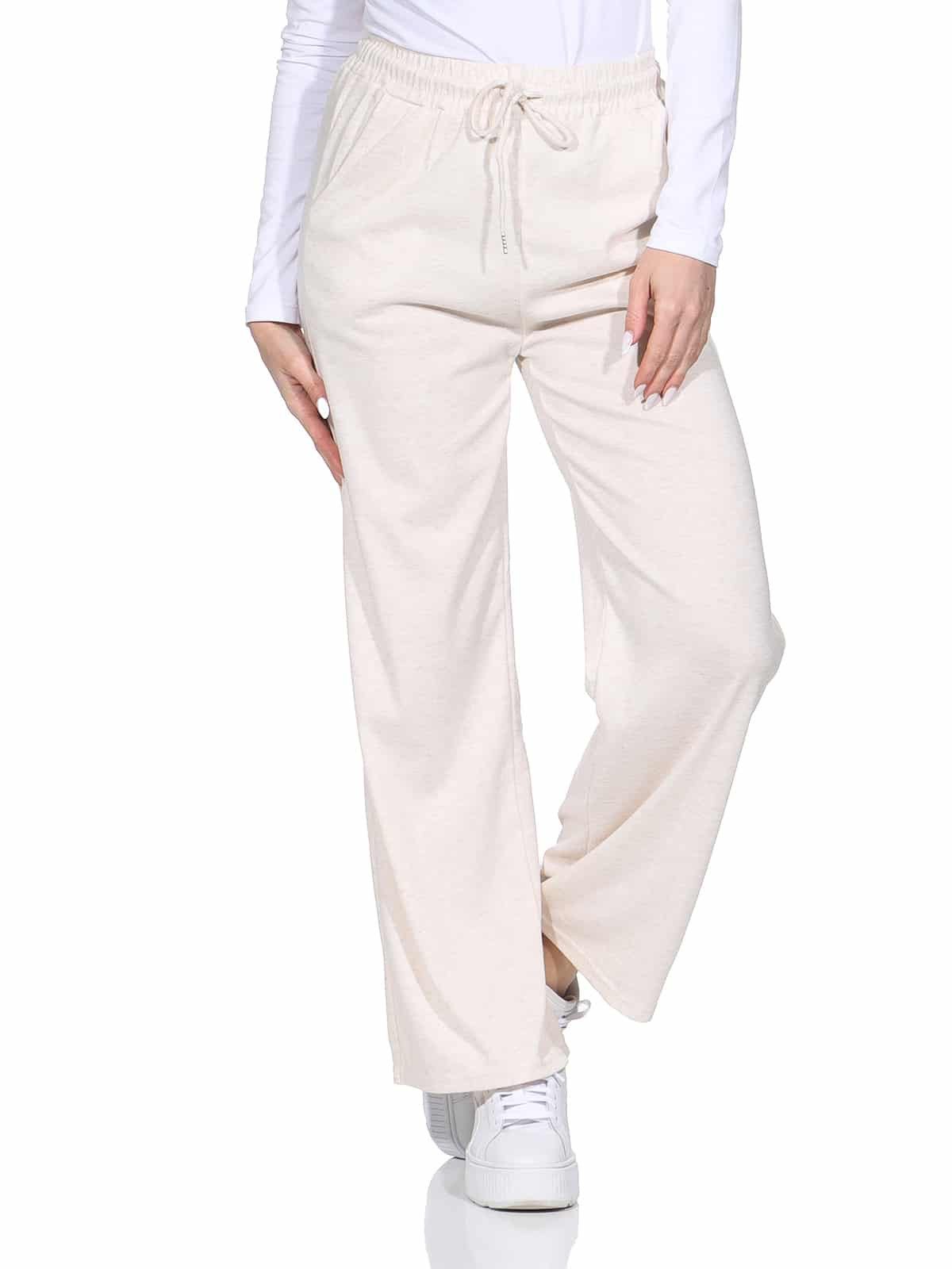 OriginalYou Jogginghose Damen Sweathose leichte Freizeit Jogginghose mit Gummibund, mit Schnürung, in Uni-meliert