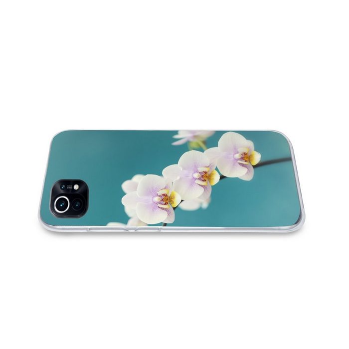 MuchoWow Handyhülle Orchidee - Blumen - Pflanze - Weiß - Lila Phone Case Handyhülle Xiaomi Mi 11 Silikon Schutzhülle