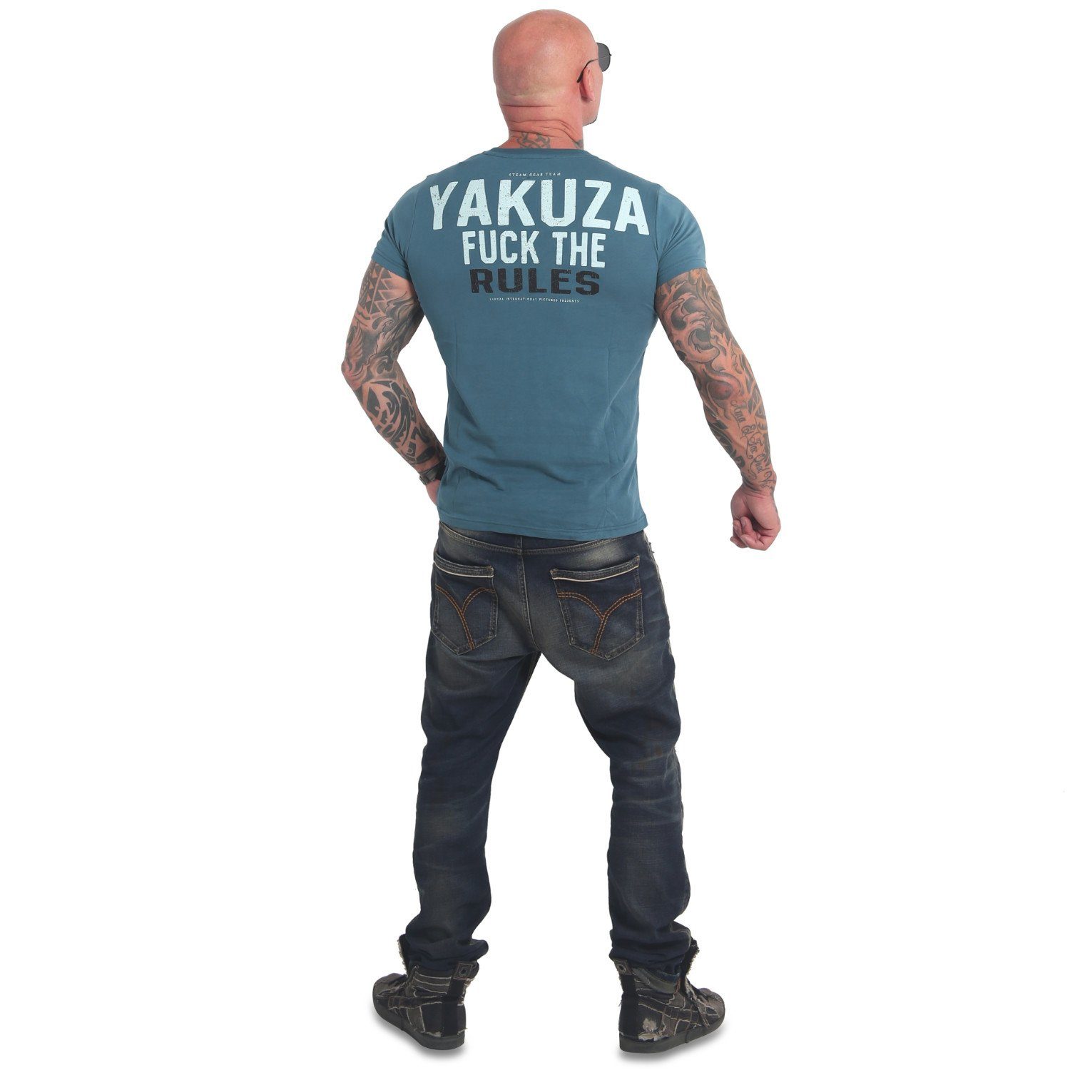 YAKUZA T-Shirt blue Rules mallard
